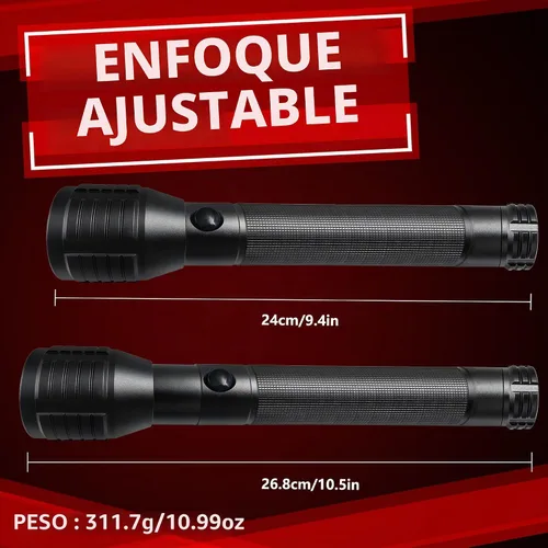 Vista 4 de Linterna de batería LED D de servicio pesado (2-D)