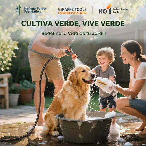 Vista 8 de Giraffe Tools - Carrete retráctil para manguera de jardín, 5/8 pulgadas, 90 pies, montaje en pared, rebobinado automático
