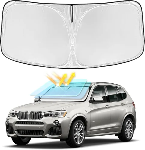 Vista 98 de Parasol de 4 capas para parabrisas, ajuste personalizado, tela 240T