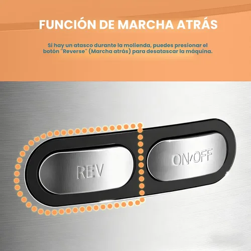 Vista 7 de CHEFFANO Molinillo de carne, picadora de carne eléctrica de acero inoxidable de 2600W, máquina de picado de carne resistente con 2 cuchillas, 3