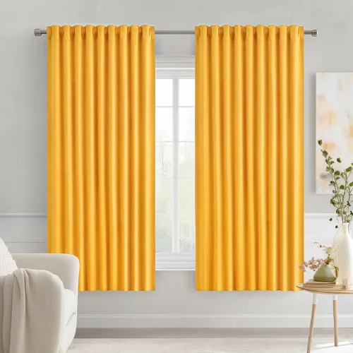 Vista 97 de MIULEE Cortinas opacas con pestaña trasera de 63 pulgadas de largo, juego de 2 paneles para sala de estar, dormitorio, privacidad, bolsillo