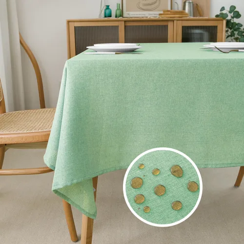Vista 23 de NLMUVW Mantel de Lino Marrón para Mesas Redondas, Mantel Pequeño Color Chocolate, Cubierta de Mesa Estilo Granja para Cocina, Comedor, Café, 36