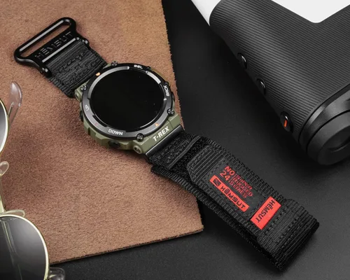 Vista 3 de SMITHA Correas de reloj compatibles con Amazfit T-Rex, T-Rex PRO, T-Rex 2, T-Rex 3 o T-Rex 3 PRO (1.890 in)/(1.732 in), T-Rex Ultra 1/2, correa Negro