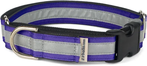 Vista 12 de If It Barks Collar Martingala reflectante de 1" para perros, ajustable, fabricado en Estados Unidos, pequeño, oro amarillo Amarillo Oro