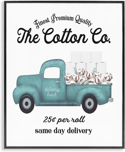 Vista 15 de Stupell Industries 'Vintage Parisian Bathroom Advertisement Floral Blue Tub', arte giclée enmarcado, blanco, 11 x 14 pulgadas, fácil de colgar