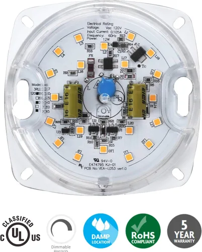 Vista 3 de Legental - Motor de luz LED de 3", tamaño total de 4.04 pulgadas, 10 W, 850 LM, luz diurna de 5000 K, módulo de reacondicionamiento regulable
