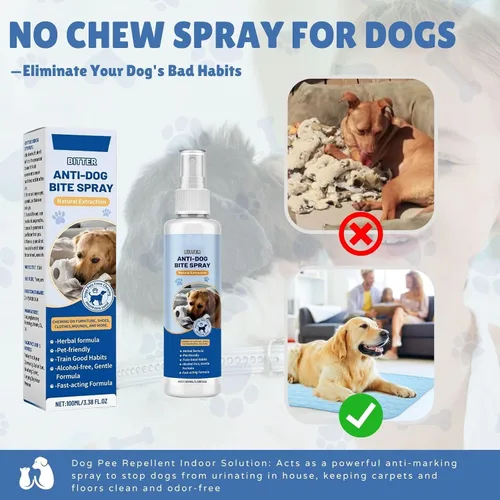 Vista 3 de Spray sin masticar para perros, spray de manzana amarga para que los perros dejen de masticar, puede proteger eficazmente la seguridad de muebles