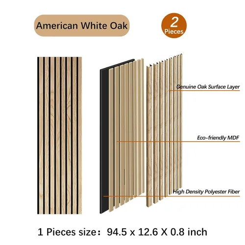 Vista 2 de Paneles de pared 3D para decoración de paredes interiores, paquete de 2 paneles de madera para pared, paneles acústicos de chapa de madera auténtica