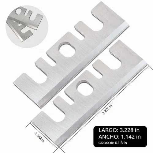 Vista 2 de 3-1/4 cuchillas de cepillado con punta de carburo compatibles neumática pulgadas repuesto resellable para Hitachi F20A 2pcs