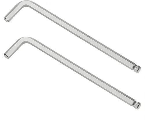 Vista 12 de 2 llaves Allen de extremo de bola de 1/4 pulgadas, llave hexagonal interna SAE, herramienta de reparación de brazo largo en forma de L, CR-V