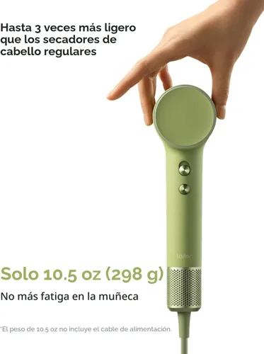Vista 3 de Laifen Mini secador de pelo, ligero y compacto, de alta velocidad, 200M, con potente motor de 110.000 rpm, para secado rápido, bajo ruido, secador