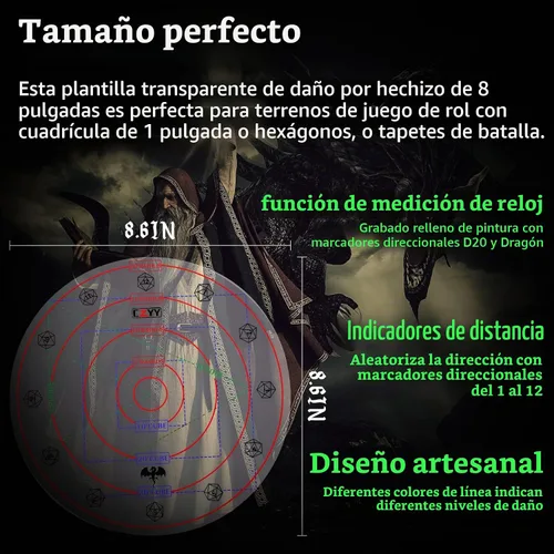 Vista 8 de CZYY DND AOE - Plantilla de hechizo, marcador de efecto de daño de área