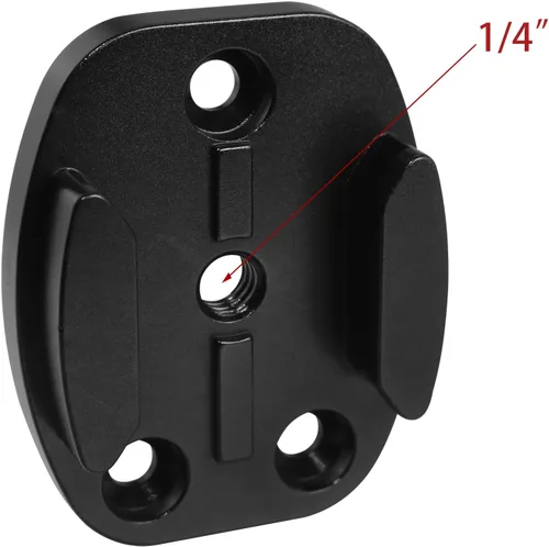 Vista 2 de Montaje de trípode de liberación rápida de aluminio CNC con adaptador de 1/4 para cámaras deportivas GoPro