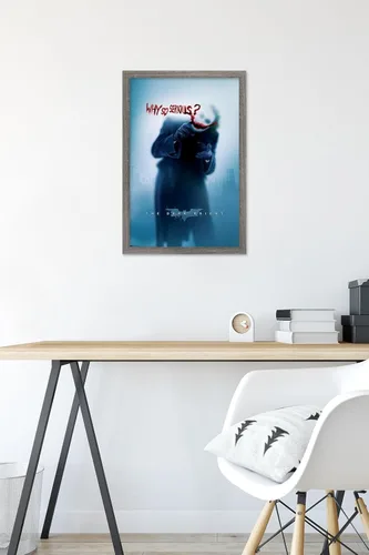 Vista 6 de Trends International DC Comics - Póster de pared de The Dark Knight - The Joker - Why So Serious, 14.725 x 22.375 pulgadas, versión enmarcada