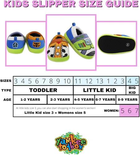 Vista 2 de Disney Toy Story Woody Buzz - Pantuflas para niños pequeños