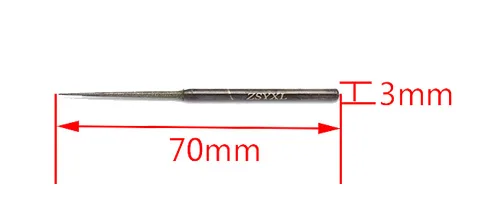 Vista 2 de 10 rebabas de cono de diamante con agujero expansible de vástago Brocas de expansión de diamante con forma de cono solitario de 0.1 in para ágata