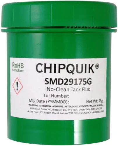 Vista 4 de Chip Quik SMD291 Tack Flux No-Clean (jeringa de 10cc/0.35 oz)