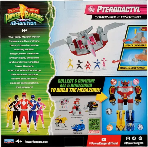Vista 9 de Mighty Morphin Power Rangers: Re-Ignition - Dinozord Pterodáctilo Combinable de Playmates Toys