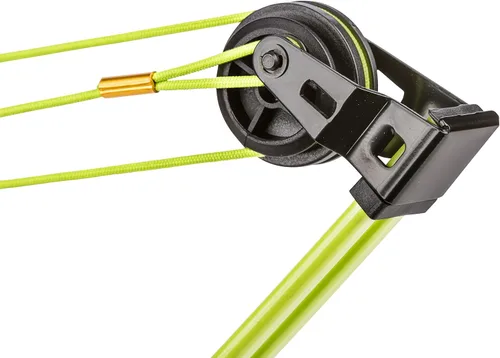 Vista 3 de Bear Archery Spark - Juego de arco juvenil, recomendado para edades de 5 a 10 años, ambidiestro, incluye 2 flechas, protector de brazos, carcaj