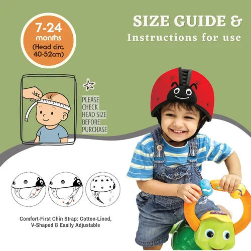 Vista 7 de Casco protector de cabeza de bebé suave para gatear y caminar de 7 a 24 meses - Casco de seguridad infantil ultraligero y transpirable que crece