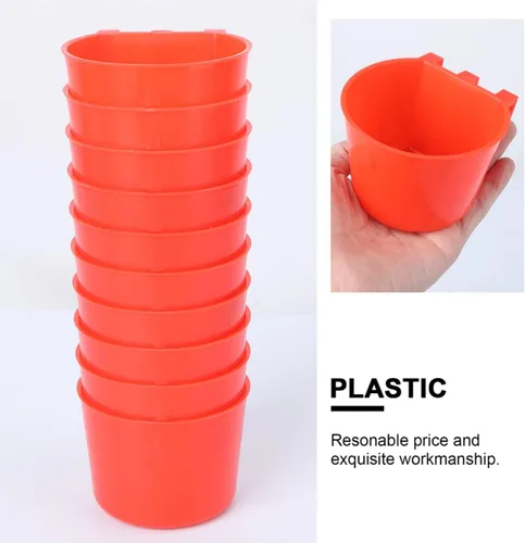 Vista 7 de ULTECHNOVO Vasos de alimentación para pájaros, 12 unidades, platos, pájaros, animales, jaula de alimentación, colgante, cacatúa, agua, animales