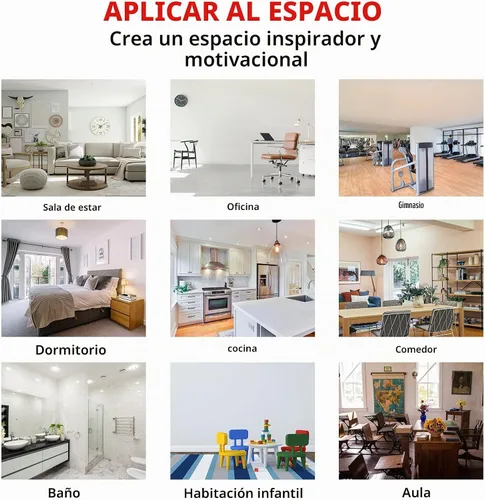 Vista 6 de AnFigure Calcomanías inspiradoras para pared, decoración de pared de gimnasio, citas motivacionales para oficina, deportes positivos, ejercicio