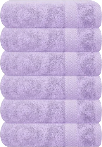 Vista 110 de GLAMBURG Juego de 2 Sábanas de Baño Extra Grandes de Algodón Premium de 700 GSM - 100% Algodón Peinado - 2 Sábanas de Baño 35x70 pulgadas - Calidad