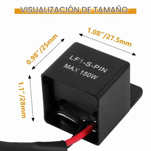 Vista 2 de ASOOLL Relé electrónico LED intermitente de 2 pines, arreglo de señal