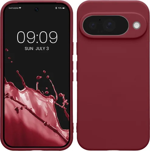 Vista 231 de kwmobile Funda compatible con Google Pixel 9 - Funda protectora delgada de TPU para teléfono - Acabado mate suave - Piedra antigua