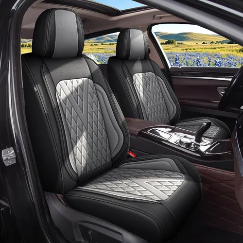 Vista 9 de IKABEVEM Fundas de asiento de coche para Subaru Impreza 2012-2026 #064 Negro y línea roja