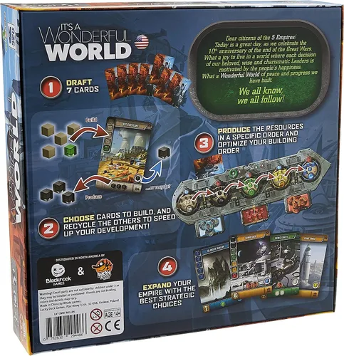 Vista 2 de Es un maravilloso juego de mesa mundial: construye tu imperio en este juego de cartas estratégico para niños y adultos, a partir de 14 años, 1-5