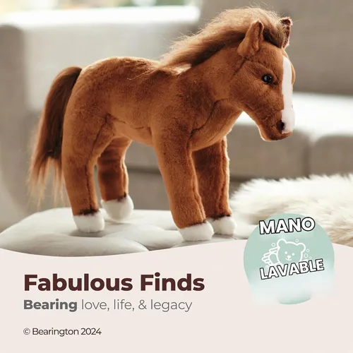 Vista 3 de Bearington Collection Blaze - Caballo de peluche marrón de 13.5 pulgadas, peluche de caballo