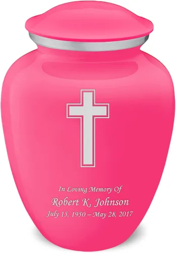 Vista 19 de Geturns Embrace - Urnas de cremación cruzadas personalizadas para adultos para cenizas humanas, urna funeraria grande negra para mujeres y hombres