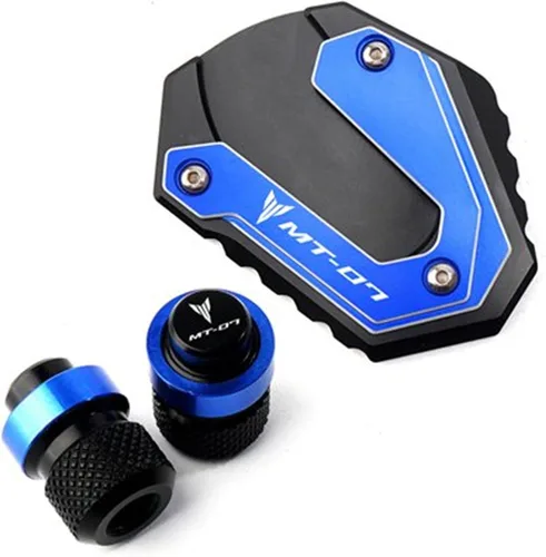 Vista 10 de Soporte lateral para motocicleta, ampliación, tapones de aire para válvula de neumático para Yamaha FZ07 FZ 07 MT07 MT 07 MT-07 MT-07 2014 2023 Rojo
