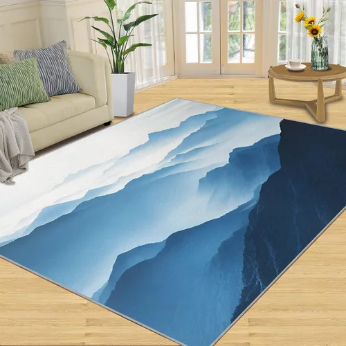 Vista 17 de Autumn Forest Rugs for Bedroom, Lake Forest Area Rug, Landscape Photo Rugs for Living Room, Indoor Non-Slip Rug, Machine Washable Carpet for Front