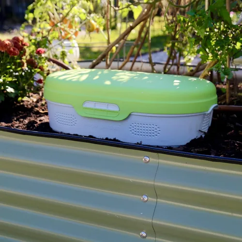 Vista 5 de Vego Garden Compostador de gusano en el suelo, contenedor de compostaje para granja al aire libre, 8 galones, sistema de compostaje sin BPA para Lima