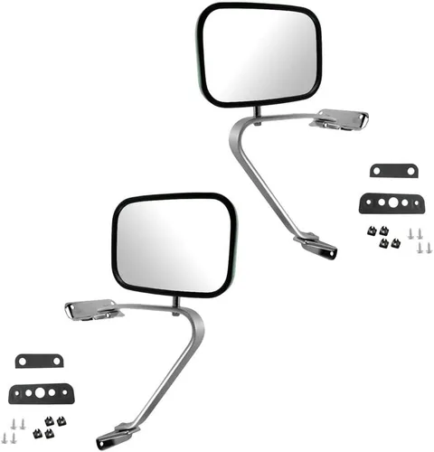 Vista 132 de TRQ Conjunto de 2 piezas de espejo lateral para conductor y pasajero, ajuste eléctrico, sin calefacción, sin memoria, color negro, compatible