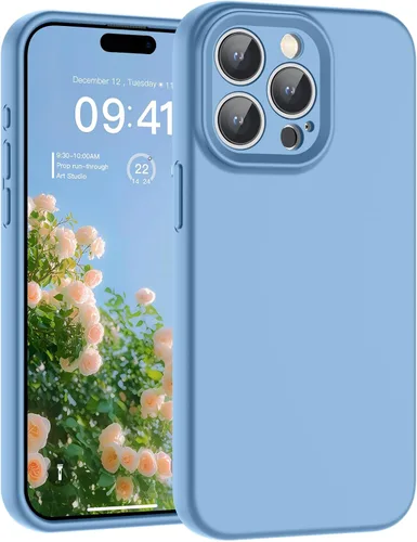 Vista 220 de SUPFINE - Funda diseñada para iPhone 12, silicona líquida premium con [forro de microfibra suave antiarañazos][protección de cámara mejorada], funda