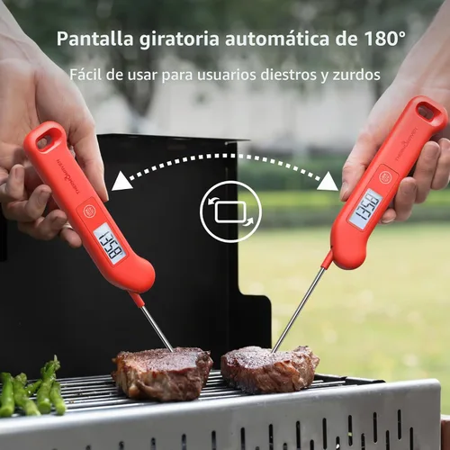 Vista 5 de Termómetro profesional de carne digital, precisión certificada NIST de ± 0.5 ℉, termómetro de lectura instantánea para cocinar a la parrilla