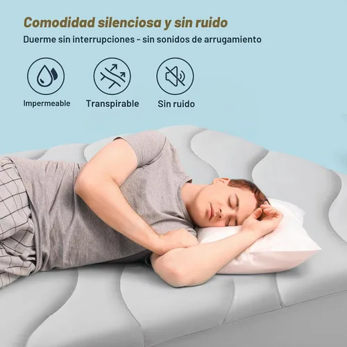 Vista 6 de Unikome - Protector de colchón ultra suave e impermeable para personas que duermen con calor