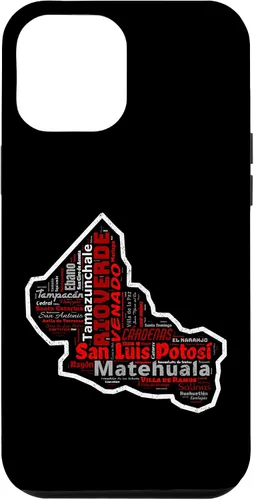 Vista 10 de iPhone 12 mini San Luis Potosí México Mapa Camiseta Ciudades Y Municipios Case
