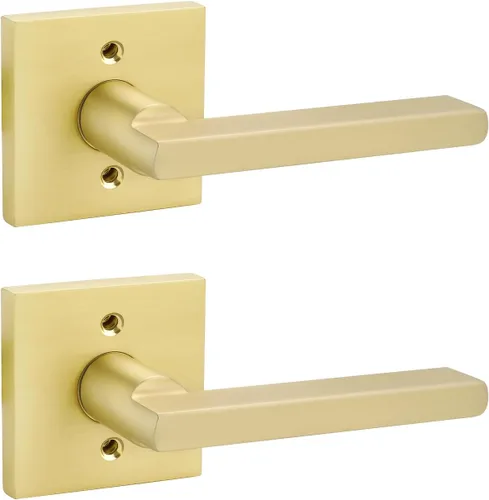 Vista 68 de Goldenwarm Manijas de puerta de oro cepillado para interiores, manijas