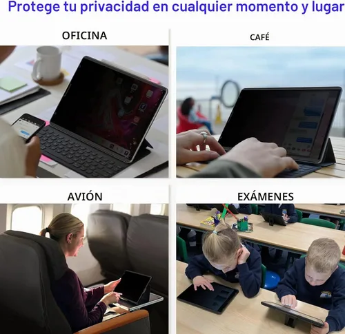 Vista 6 de Mamol Protector magnético de pantalla de privacidad para iPad 10.2 pulgadas de 9ª/8ª/7ª/7ª generación 2021/2020/2019, extraíble y reutilizable