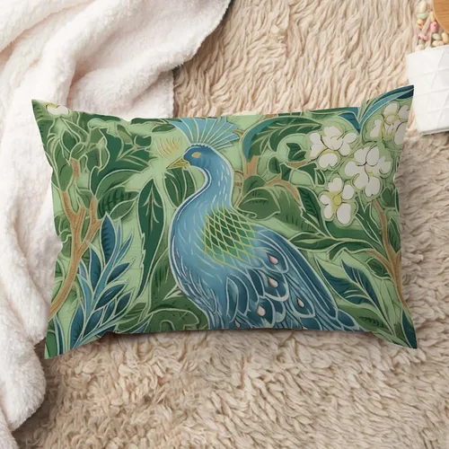 Vista 45 de ArogGeld Funda de cojín lumbar asiática de estilo chinoiserie, de lino marrón, pájaro y flor, funda de almohada asiática para sala de estar, A-6