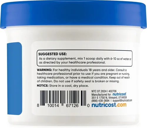 Vista 4 de Nutricost L-Carnosina en polvo 1.76 oz (100 porciones) - Sin OMG