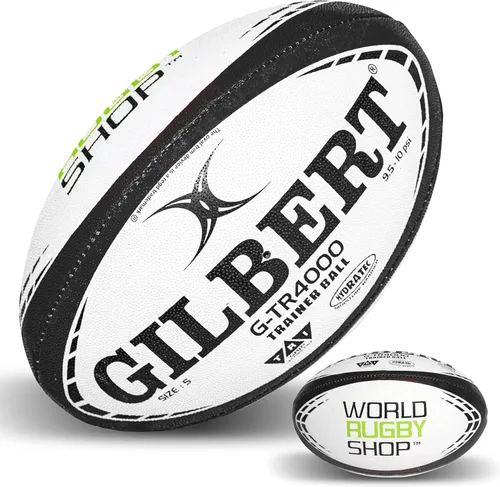 Vista 8 de World Rugby Shop X Gilbert G-TR4000 - Pelota de rugby para adultos y jóvenes, tallas 3, 4 y 5, cosida a mano, construcción de 3 capas