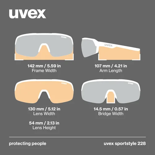 Vista 8 de uvex Sports tyle 228 - Gafas de sol deportivas para hombre y mujer - Tecnología antivaho - Marco extraíble - Negro amarillo mate/amarillo