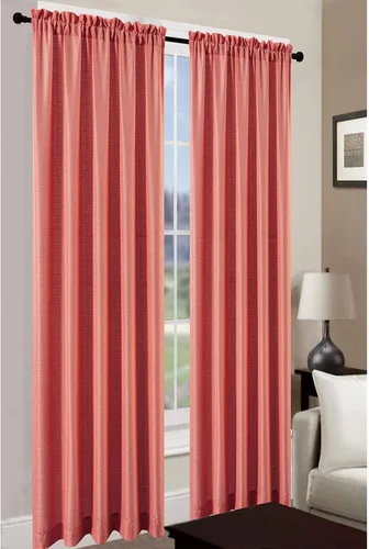 Vista 7 de Leah - Panel de ventana texturizado de jacquard y tratamientos de cenefa de cascada, para espacios del hogar, bolsillo para barra, filtro de luz