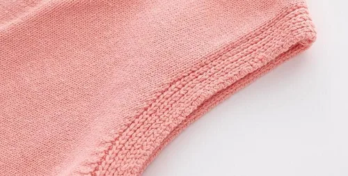 Vista 4 de Chaleco unisex para bebé, chaleco de punto suave de algodón con cuello en V, chaleco sin leveeless
