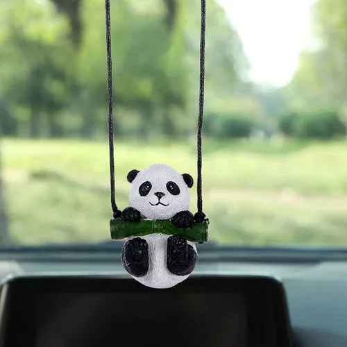 Vista 8 de Lindo adorno colgante de perro oscilante para automóvil, accesorios para colgar en el espejo retrovisor, colgante de bulldog francés, accesorios